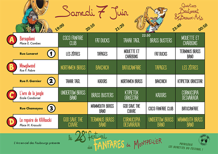 Programme complet du festival des fanfares 2025